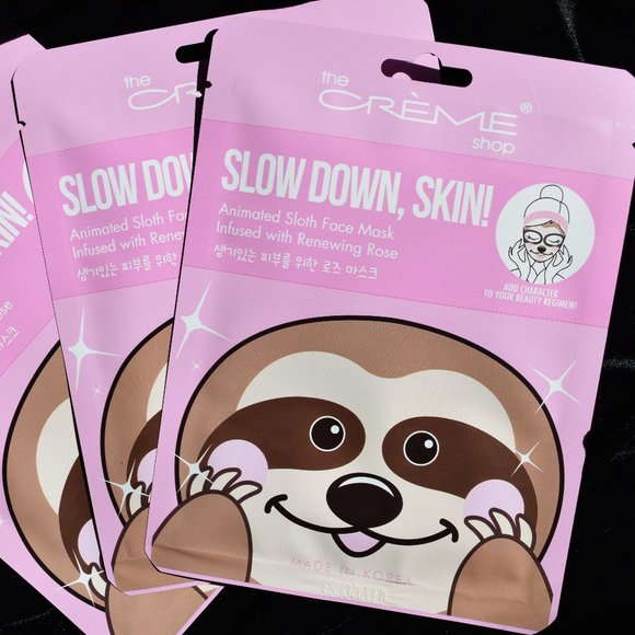 The Creme Shop Other - (3) Korean Beauty Sloth Hydrating Anti-Aging  Face Masks Soothing and Cute